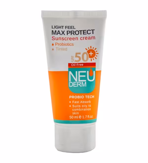ضد آفتاب مکس پروتکت فاقد چربی رنگی spf50 نئودرم