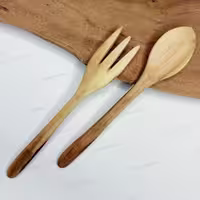قاشق چنگال چوبی