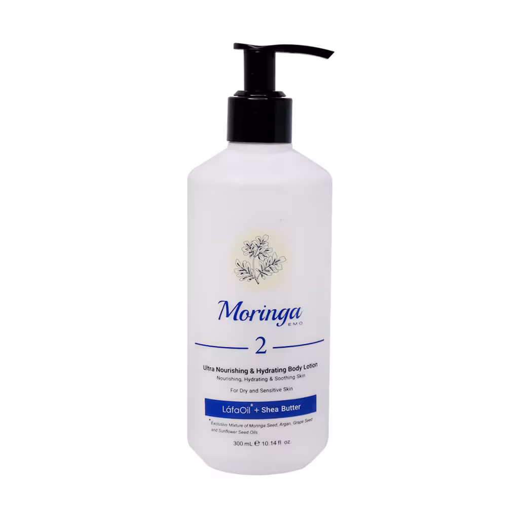 لوسیون بدن آبرسان و فوق مغذی 2 مورینگا امو مناسب پوست خشک و حساس 300 میلی لیتر | Moringa Hydrating Body Lotion For Dry Skin 2