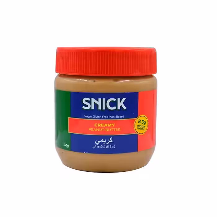 کره بادام زمینی کرمی اسنیک SNICK وزن 340 گرم