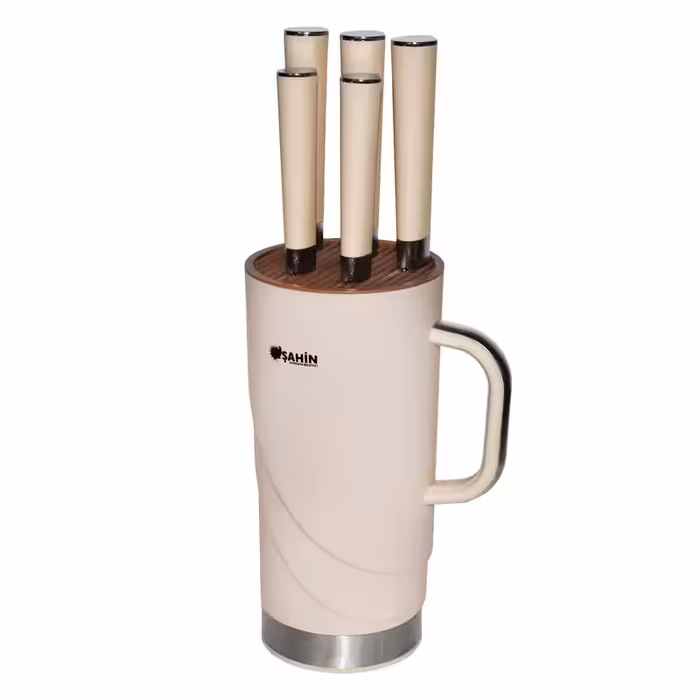 سرویس چاقو آشپزخانه  6 پارچه شاهین مدل SHN 1036