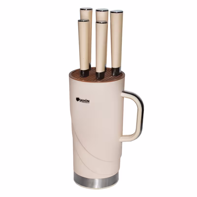 سرویس چاقو آشپزخانه  6 پارچه شاهین مدل SHN 1036