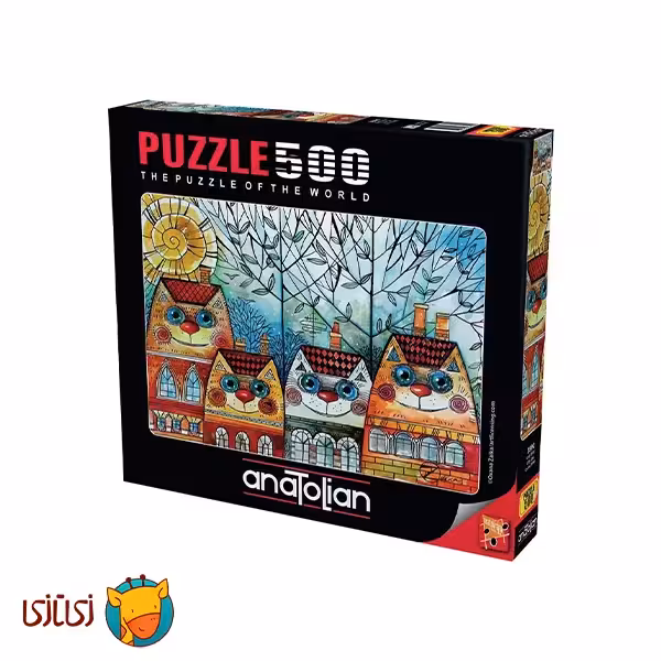 پازل 500 تکه آناتولین مدل Cat Houses کد 3590