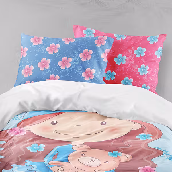 ست روتختی عروسکی دستیکور مدل گلی