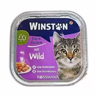 ووم گربه وینستون گوشت شکار Winston Pate With Game Meat