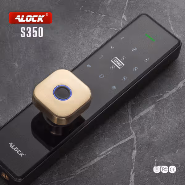 دستگیره هوشمند ALOCK اثر انگشتی مدل S350 Gold