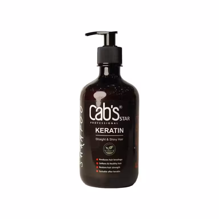 شامپو کبس استار مدل keratin حجم 500 میلی لیتر