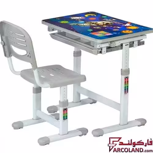 ست میز تحریر و صندلی مدل قابل تنظیم طرح فضانورد کد 11