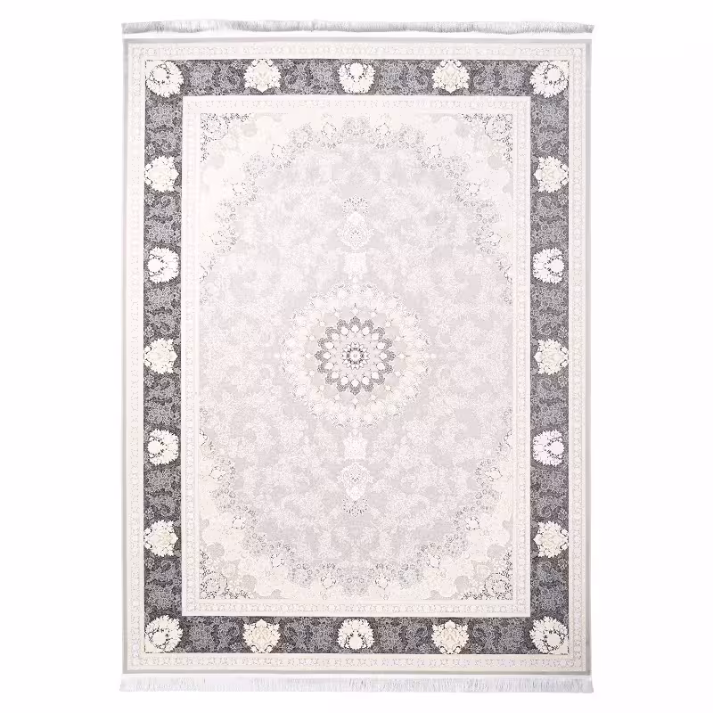 فرش طرح آنکارا دودی 1500 شانه گل برجسته
