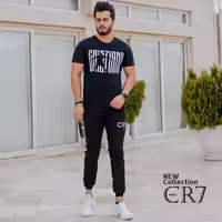 ست تیشرت و شلوار مدل CR7 (مشکی)