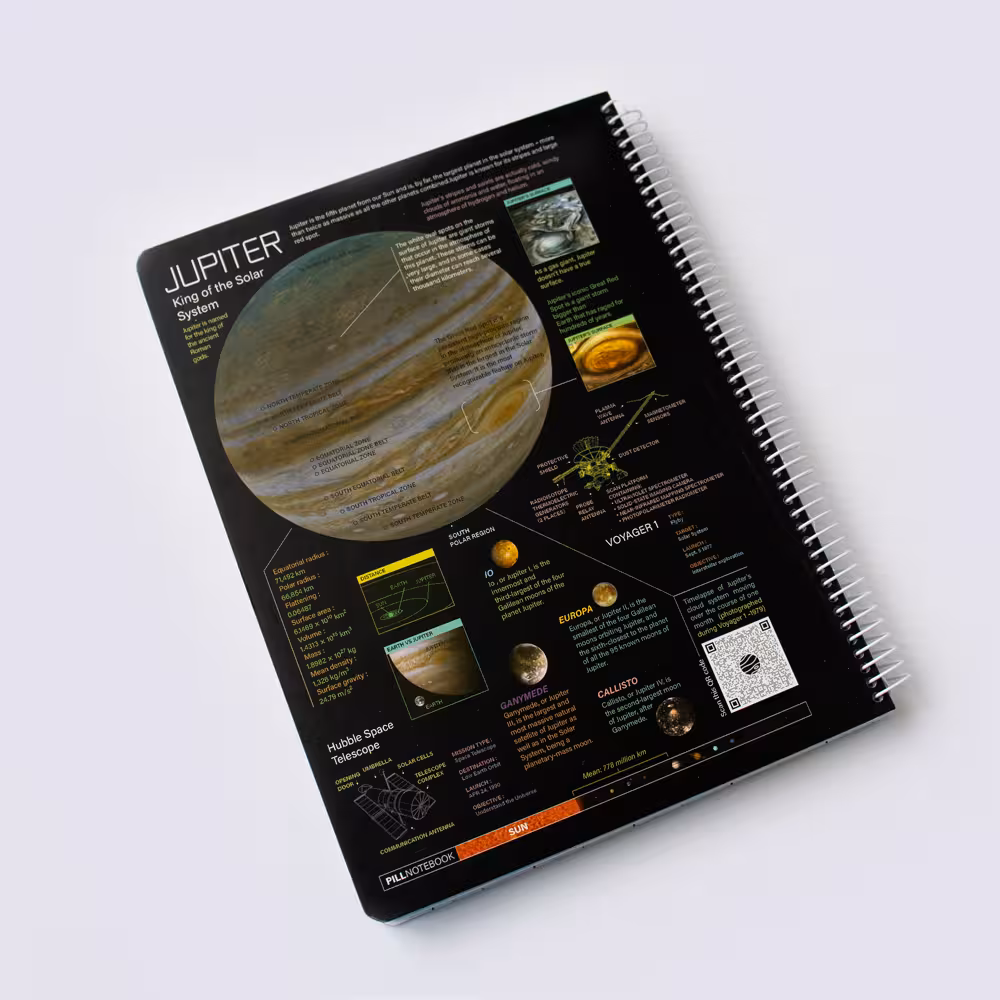دفتر خطدار 100 برگ رحلی JUPITER پیل (PILL)