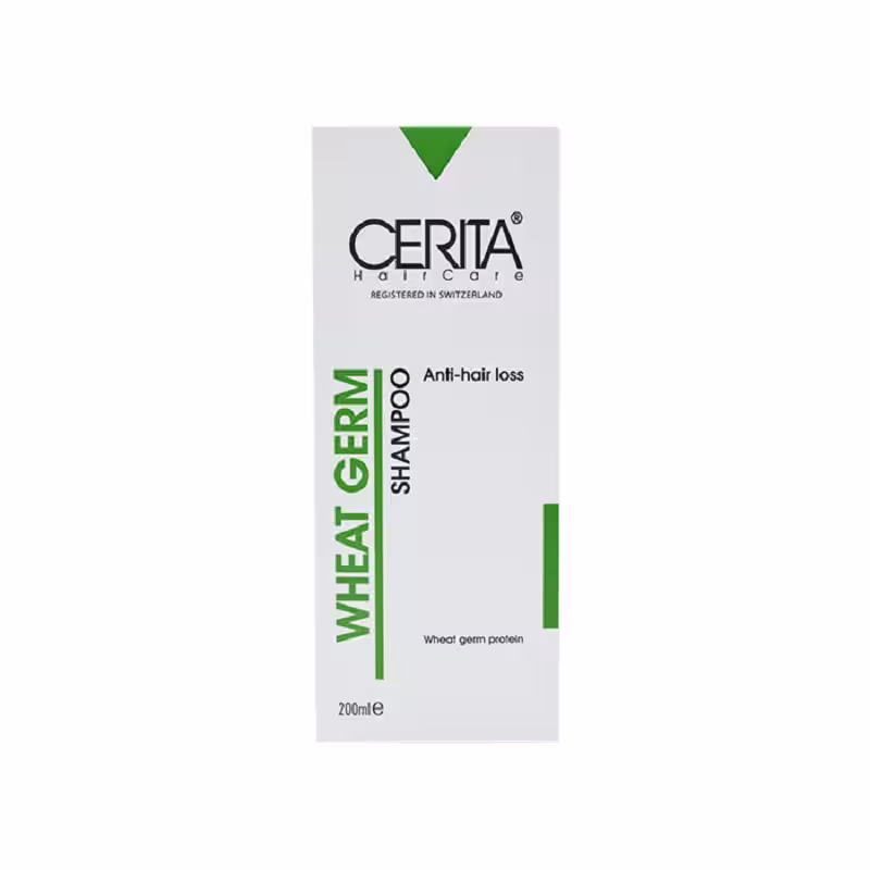 شامپو سریتا تقویتی جوانه گندم 200 میلی لیتر | Cerita Wheat Germ Shampoo For All Hair