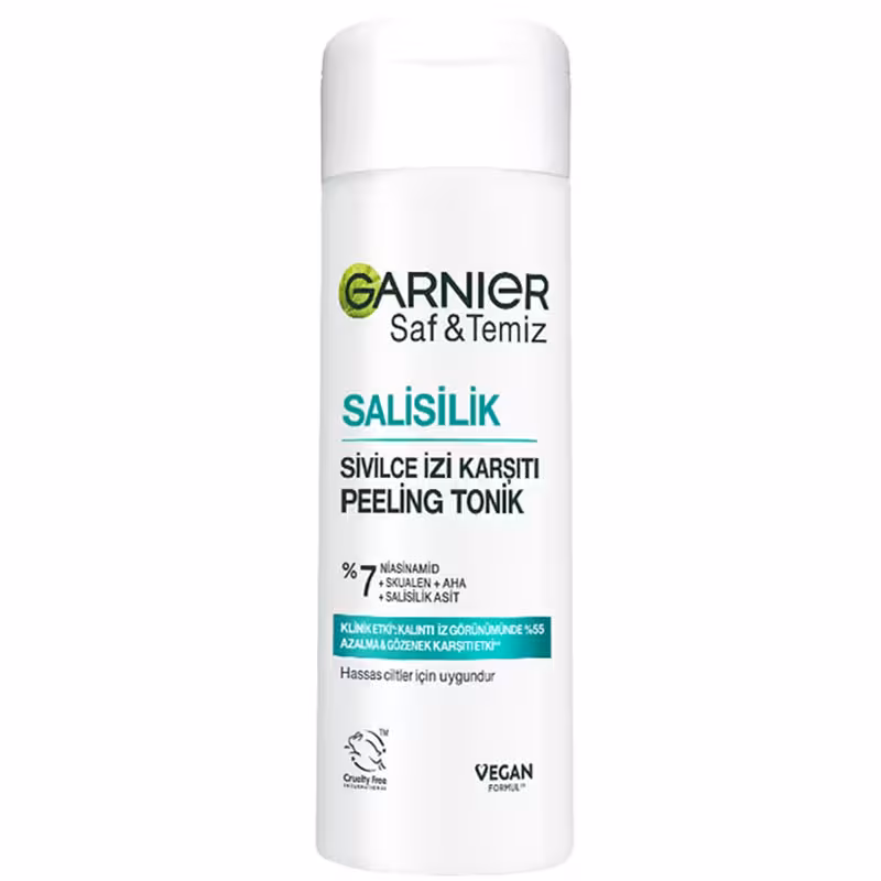 تونر ضد جوش و لایه بردار گارنیر Garnier مدل Soft and Temiz حاوی سالیسیلیک اسید 120 میل