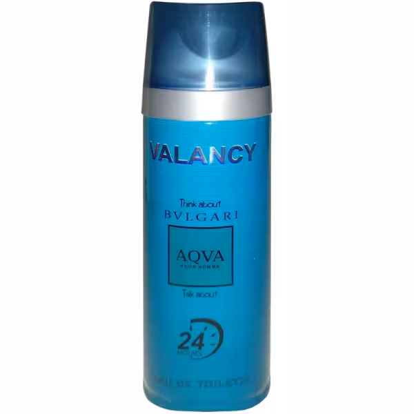 اسپری خوشبو کننده بدن مردانه والانسی مدل Bvlgari Aqva حجم 200 میلی لیتر