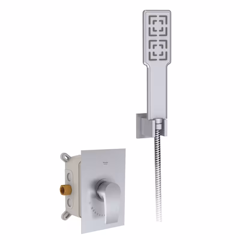 شیر حمام توکار شودر مدل رومر تیپ 2 BRASS کروم مات