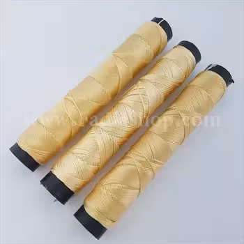 نخ چرم کرم طلایی کمرنگ 180