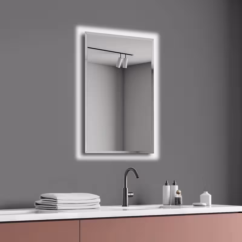 آینه بک لایت سرویس بهداشتی دلفین مدل N-T-706