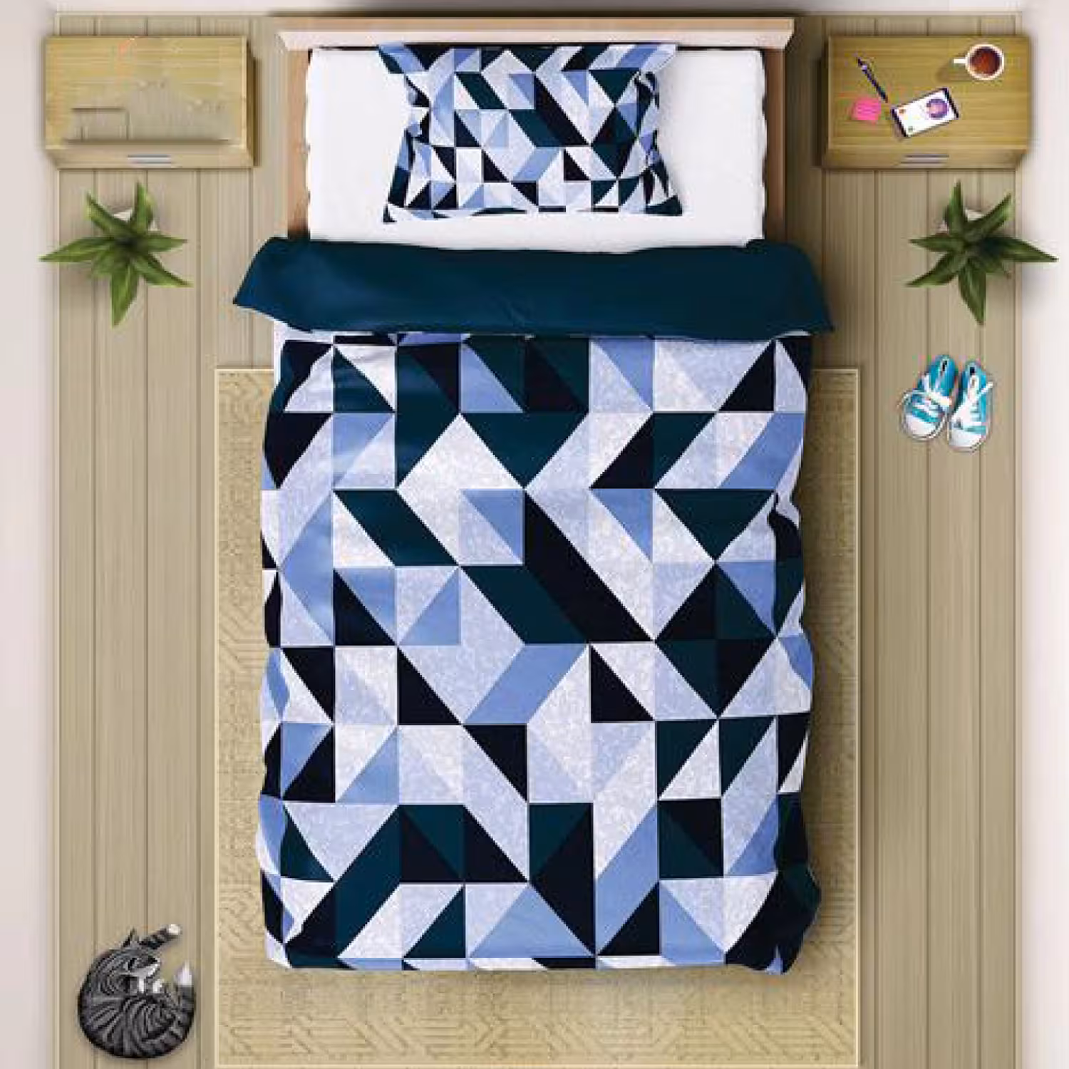 سرویس روتختی طرح‌دار چیداری مدل 6061