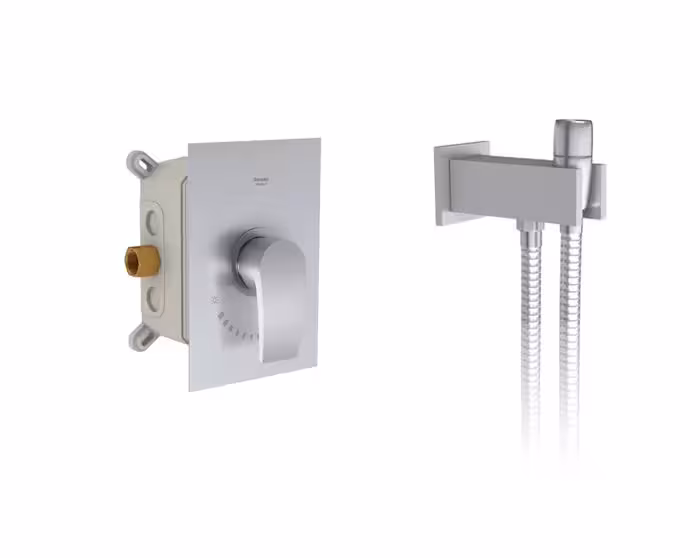 شیر توکار توالت رومر کروم مات شودر