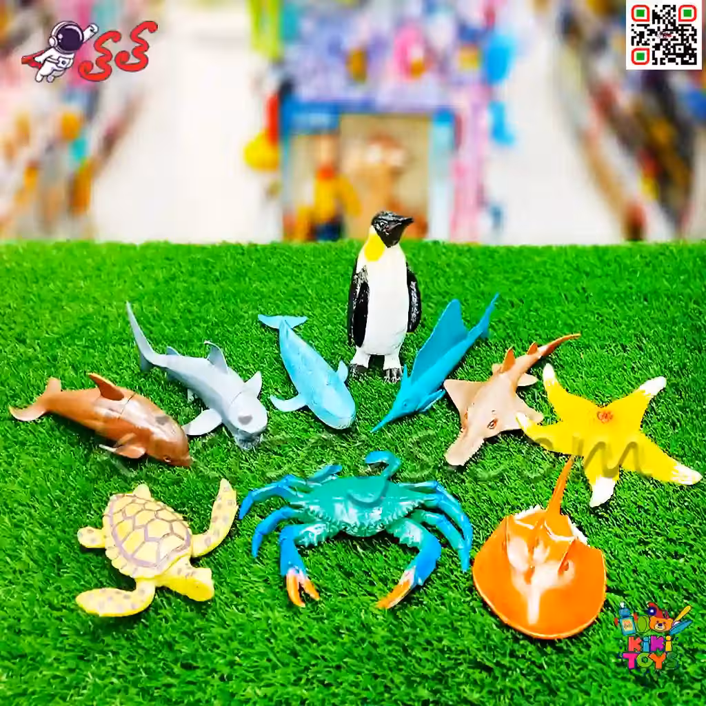 حیوانات دریایی اسباب بازی ست فیگور حیوانات 10 عددی UNDERSEA WORLD ANIMALS Q5039