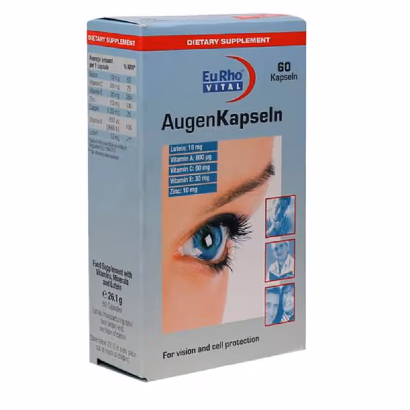 سافت ژل اوژن یوروویتال 60 عددی | EuRho Vital Augen Eye Capsule