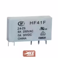 رله پی‌ال‌سی 24vDC تک کنتاکت 6 آمپر هونگفا HF41F/024