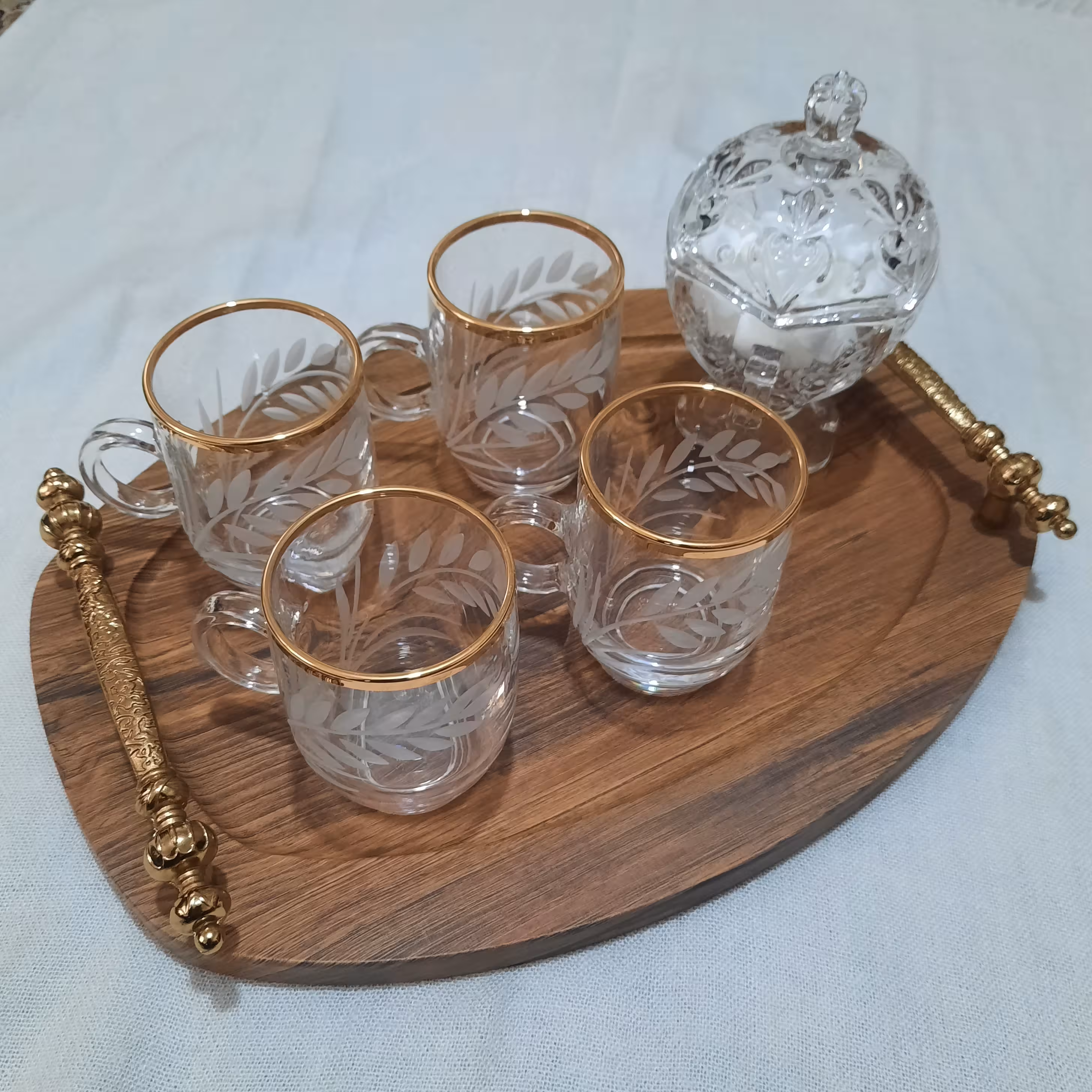 سینی چوبی طرح بیضی