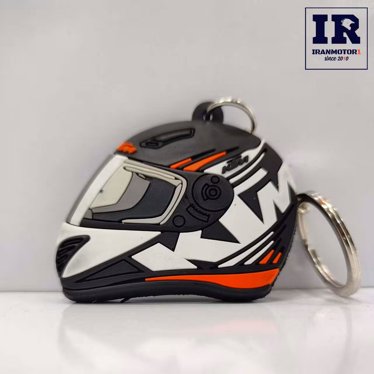 جاسوییچی موتور سیکلت طرح کلاه کاسکت KTM کی تی ام نارنجی مشکی