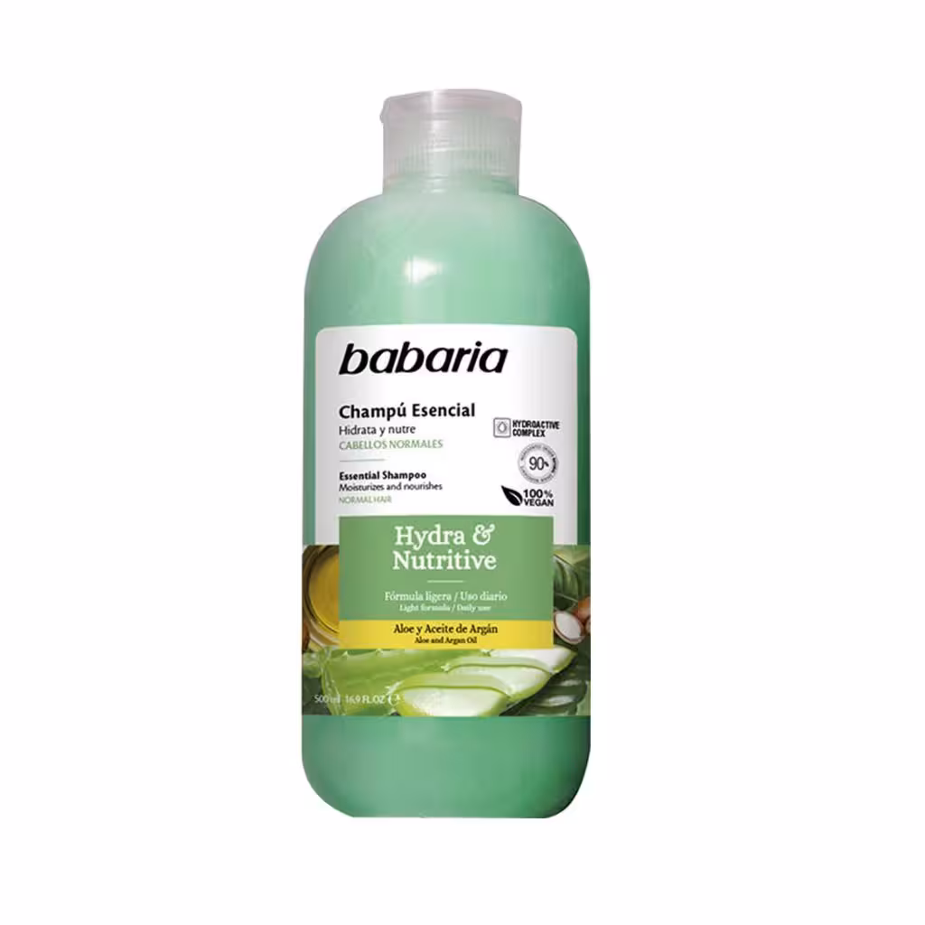 شامپو آبرسان و تغذیه کننده مو باباریا مدل Hydra & Nutritive حجم 500 میلیلیتر