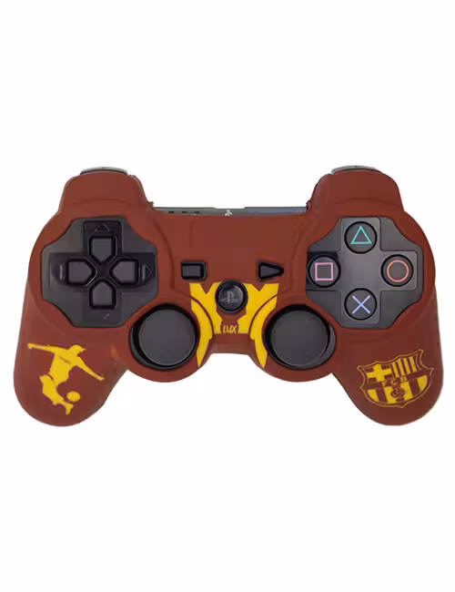 روکش محافظ دسته PS3 لیزری قرمز زرد طرح بارسلونا
