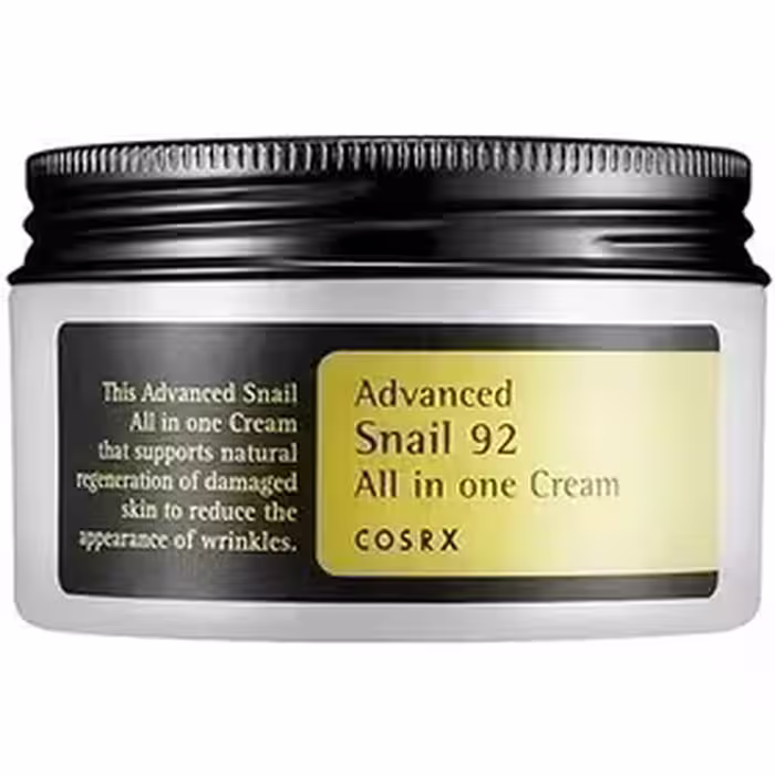 کرم مرطوب‌کننده و آبرسان کاسه‌ای موسین 92 درصد حلزون (Snail 92 All In One Cream) کزارکس_COSRX