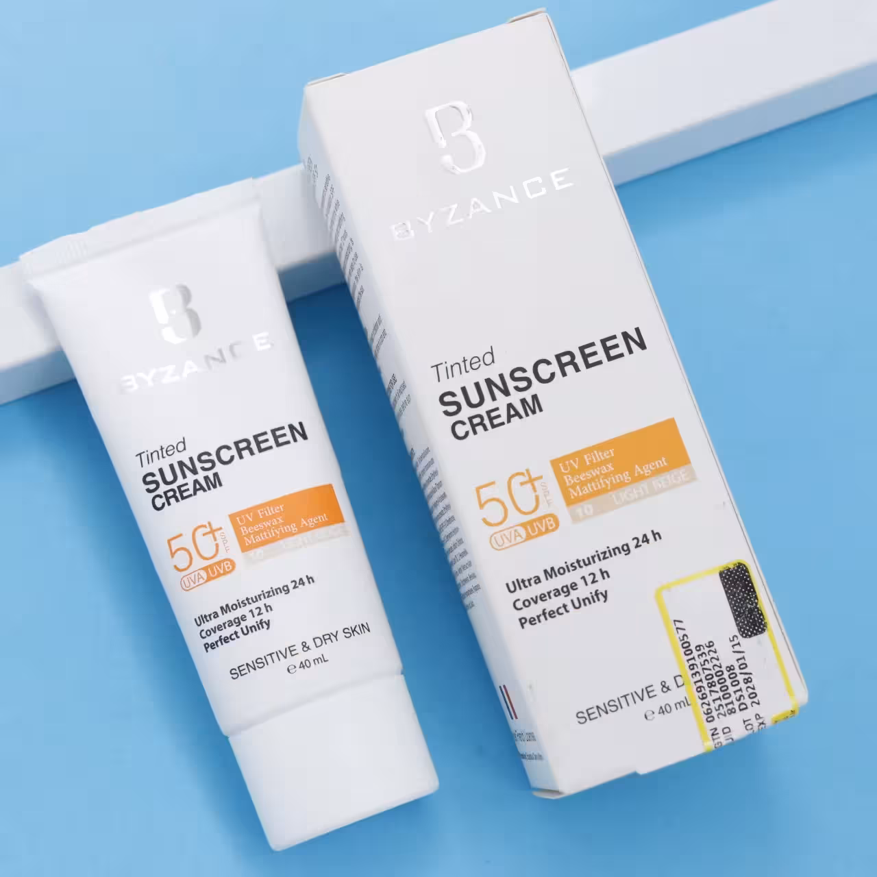 کرم ضد آفتاب رنگی پوست خشک 10 BYZANCE بیزانس 40 میل SPF50 کد 91929