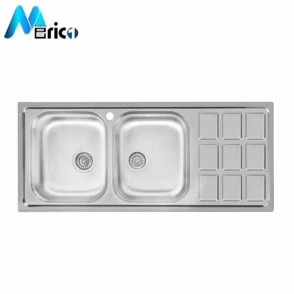 سینک اخوان کد 368s توکار دو لگنه