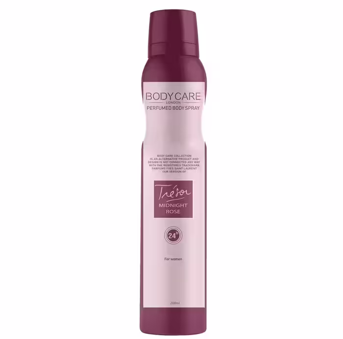 اسپری بدن زنانه بادی کر میدنایت رز Body Care Midnight Rose حجم 200 میل