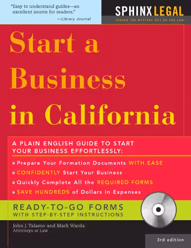 خرید و دانلود نسخه کامل کتاب Start a Business in California. How to Start a Business in California
