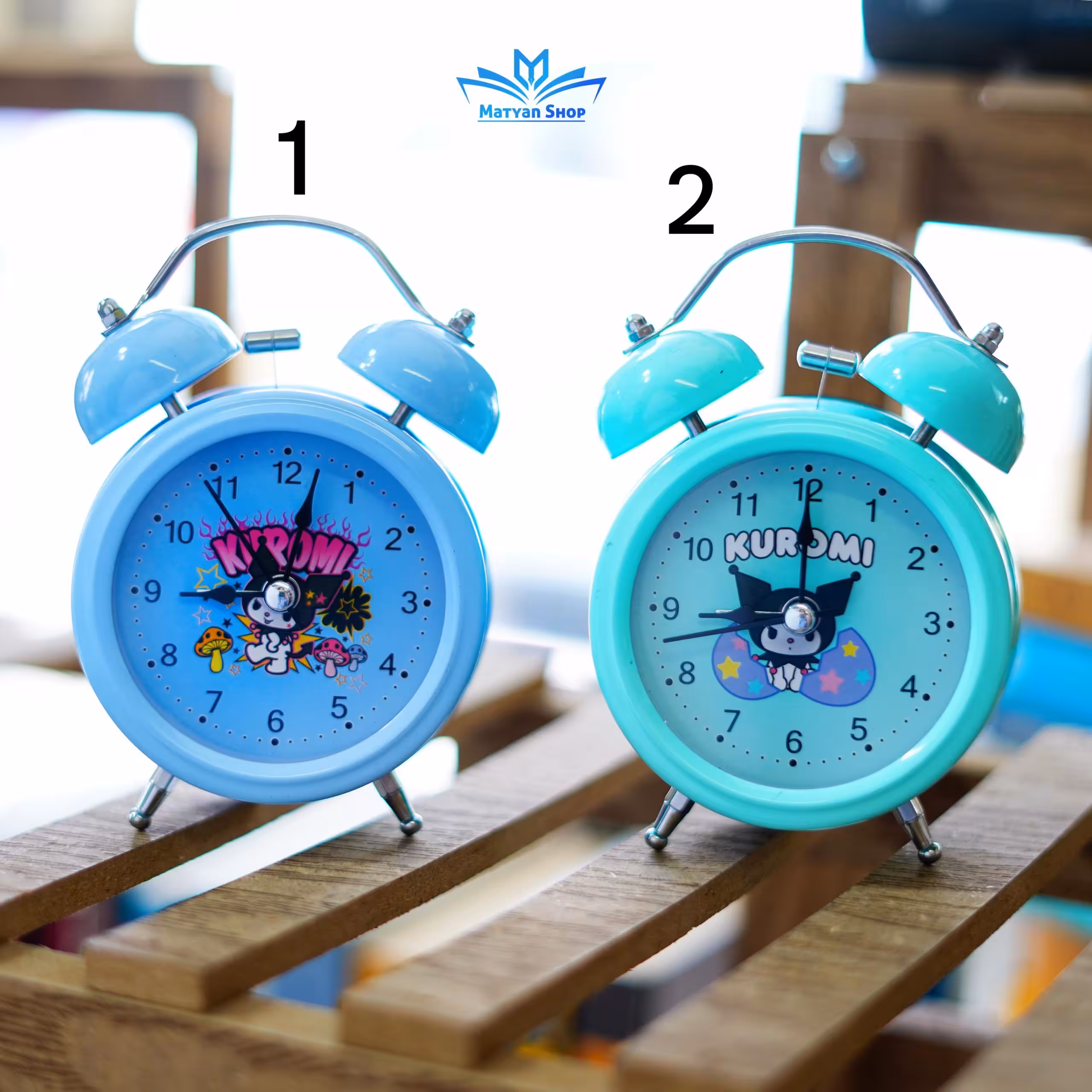 ساعت رومیزی فلزی زنگ دار کرومی