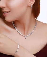 سرویس نقره فلاور جواهری زنانه کد 60198