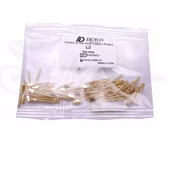 پین داخل کانال تک سایز برنجی دنکو Denco Gold plated Conical screw posts