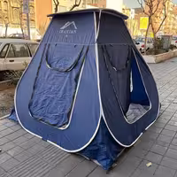 چادر مسافرتی 8 نفره فنری مدل ریپس جنس برنو با سایبان و ارتفاع بلند و فنر آلمانی کد2