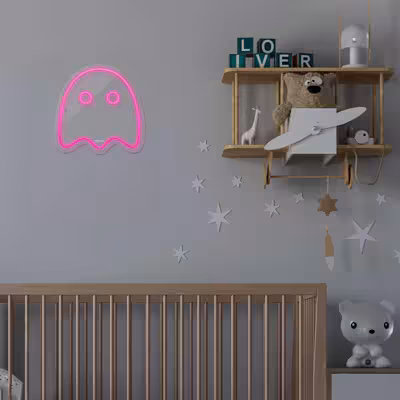 چراغ دیواری نئون دیزاین طرح Packman-2_PN