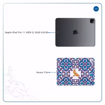 برچسب پوششی ماهوت مدل Homa Tile مناسب برای تبلت اپل iPad Pro 11 (GEN 2) 2020 A2230