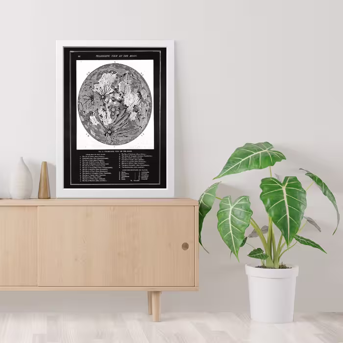 تابلو مدل مینیمال ماه MOON کد m2547-w