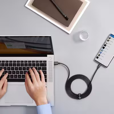 کابل تبدیل USB به USB-C باسئوس مدل SUPERVOOC 65W طول 2 متر