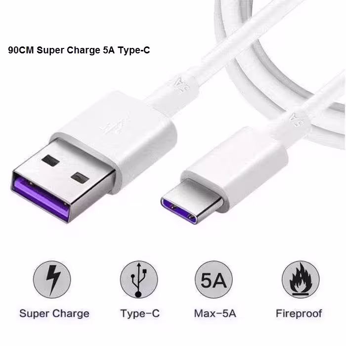 کابل تبدیل USB به USB-C مدل 5A طول 0.9 متر