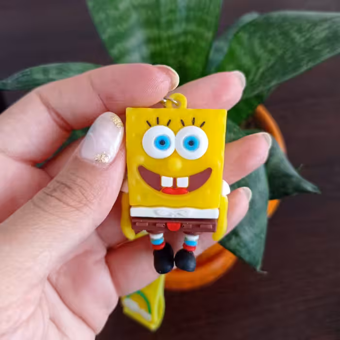 جاکلیدی مدل سیلیکونی طرح باب اسفنجی و پاتریک بسته 2 عددی