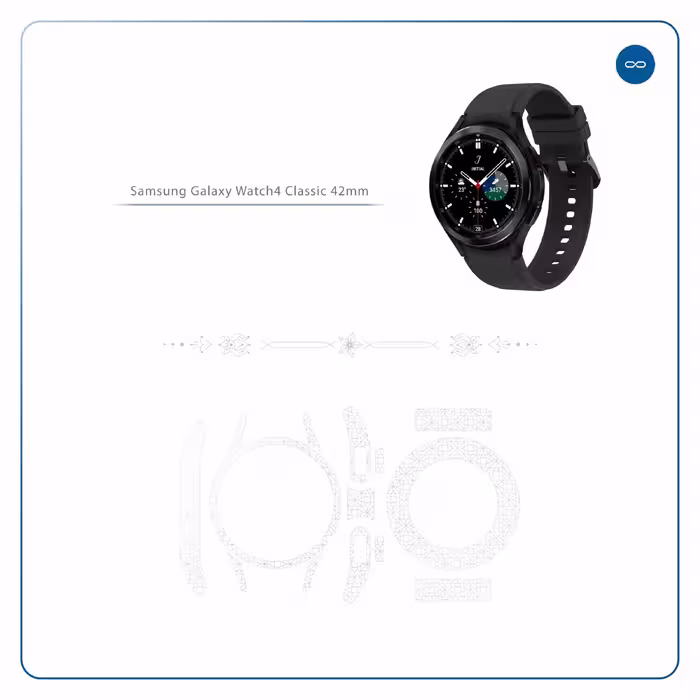 برچسب ماهوت طرح Gloss Transparent مناسب برای ساعت هوشمند سامسونگ Watch4 Classic 42mm