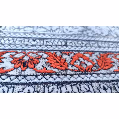 فرش ماشینی زمرد مشهد طرح  وینتیج نقشه هریس