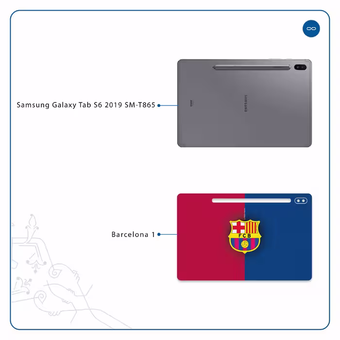 برچسب پوششی ماهوت مدل Barcelona مناسب برای تبلت سامسونگ Galaxy Tab S6 2019 SM-T865