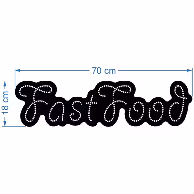 تابلو ال ای دی آیاز مدل فست فود کد W329