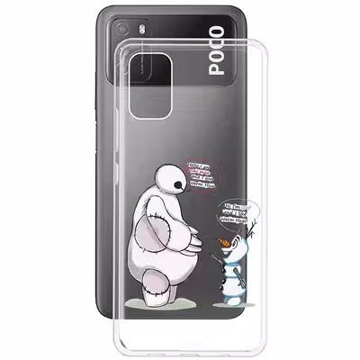 کاور طرح Olaf &amp; Baymax مناسب برای گوشی موبایل شیائومی Poco M3